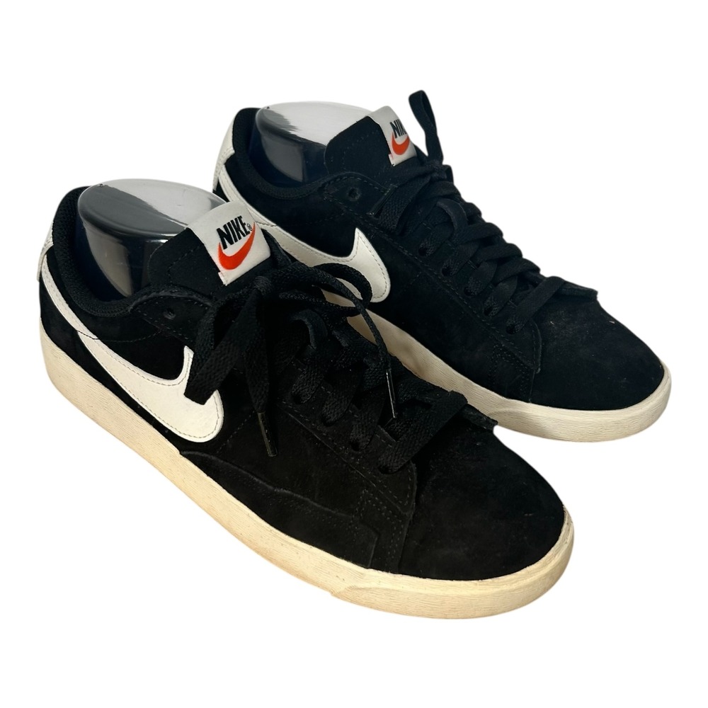 Nike Blazer Low SD Black Suede White Swoosh Women's Shoes Size 8.5‎ AV9373-001 - Picture 4 of 9
